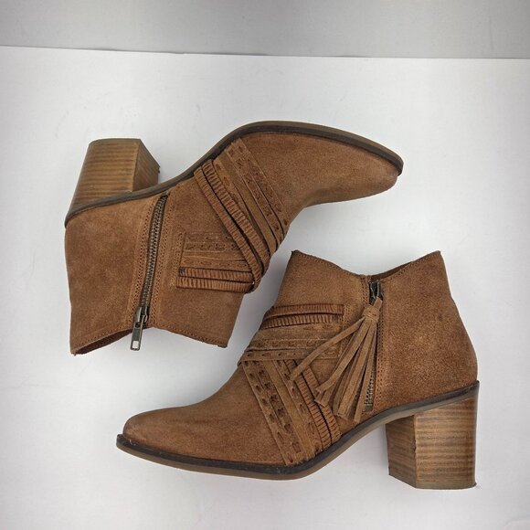 Naughty Monkey Noah Suede Ankle Boots Carmel Brown Size 8.5 - Picture 3 of 14